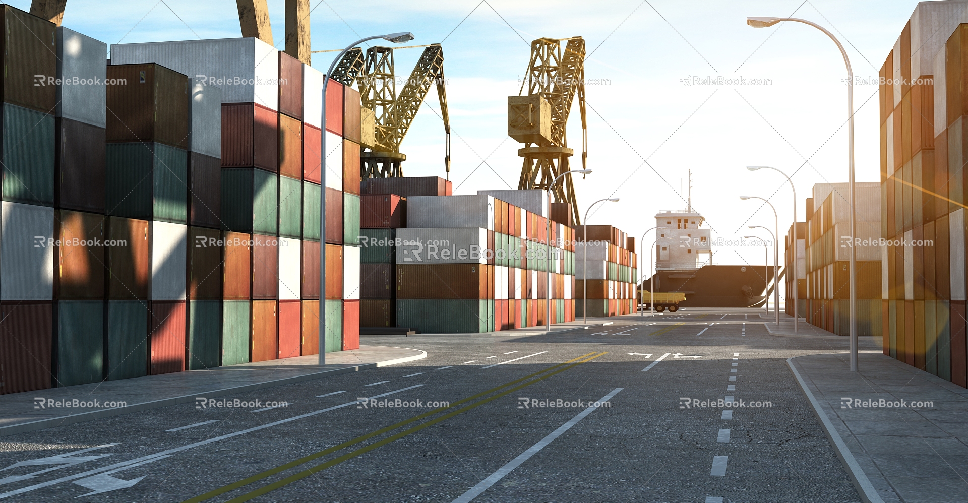 modern terminal container 3d model