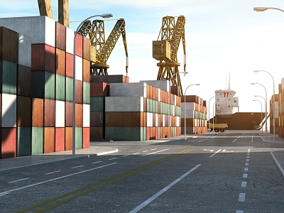 modern terminal container 3d model