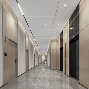 modern elevator hall aisle elevator hall 3d model