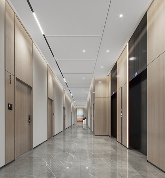 modern elevator hall aisle elevator hall 3d model