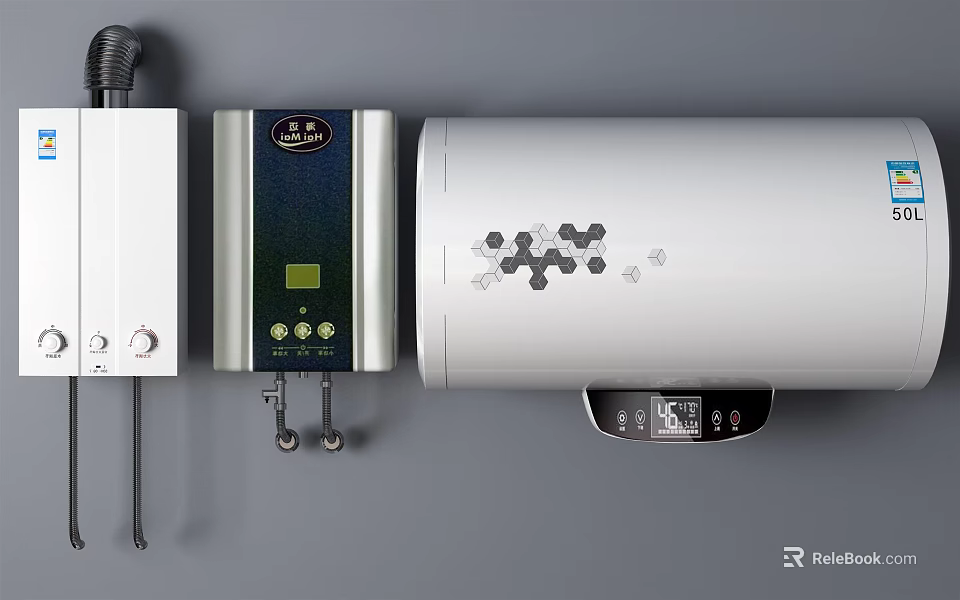 Modern Household Appliances With Digital Display Control Panel And Stylish Design 3d model