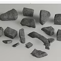 Natural Stone Collection Featuring Various Shapes And Textures For Design Projects 3d model