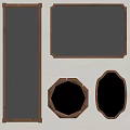 medieval mirror dressing mirror 3d model