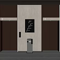 Elevator hall elevator door 3d model