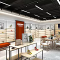 Elegant Modern MINGHUI Specialty Store With Glass Facade And Display Shelves