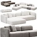 Modern Sofa Sets With Gray And White Upholstery And Various Cozy Cushion Designs