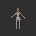 3D Rendered Woman With Bun Hairstyle In White Dress And Outstretched Arms