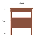 Brown Wooden Desk With Two Drawers And Simple Structure Design
