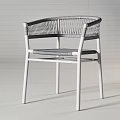 Leisure Chair with Rattan Backrest Wooden Frame and Comfortable Seat Design