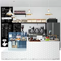 Modern Workbench Cafe Console 3d model