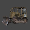 Dresser Vintage Bulldozer With Metal Tracks And Heavy Duty Front Blade