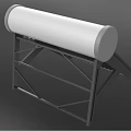 Efficient Solar Water Heater With Collector Tubes Storage Tank And Support Frame