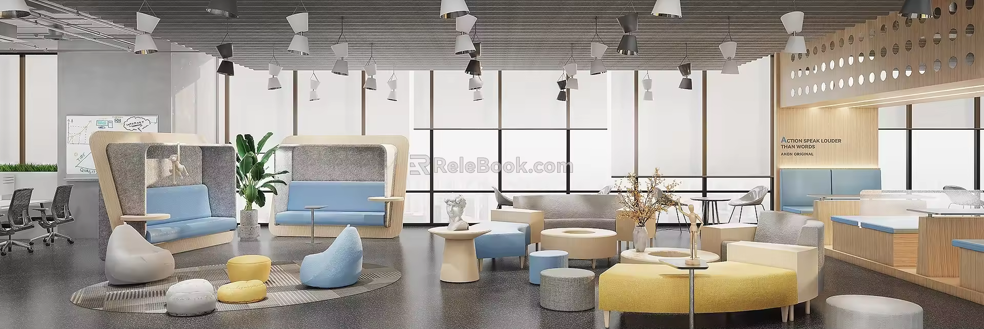 Modern Rest Area Company Rest Area 3d model