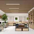 modern library 3d model