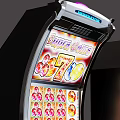 Modern Commercial Slot Machine And Elegant Bar Stool For Business Venues