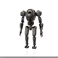 Humanoid Robot Equipment With Mechanical Structure And Articulated Limbs Design 3d model