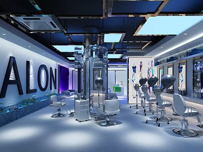 Modern Barber Shop 3d model