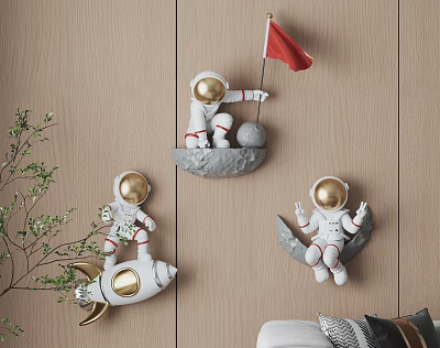 Modern Wall Decoration Astronaut Wall Decoration 3d model