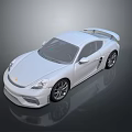 White Sleek Sports Car With Modern Aerodynamic Body Sporty Wheels And Rear Spoiler