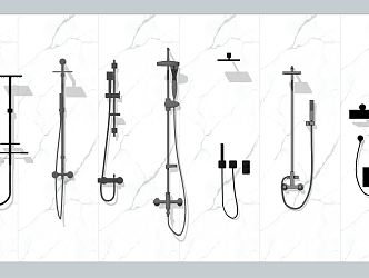 Modern Shower Combination 3d model