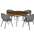 Modern Dining Table and Chair Combination Round Casual Table and Chair Negotiation Table and Chair 3d model