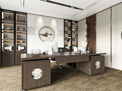 New Chinese-style Manager Office 3d model