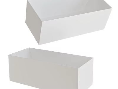 Minimalist White Bathtubs With Sleek Design 3d model