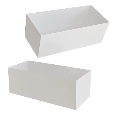 Minimalist White Bathtubs With Sleek Design 3d model