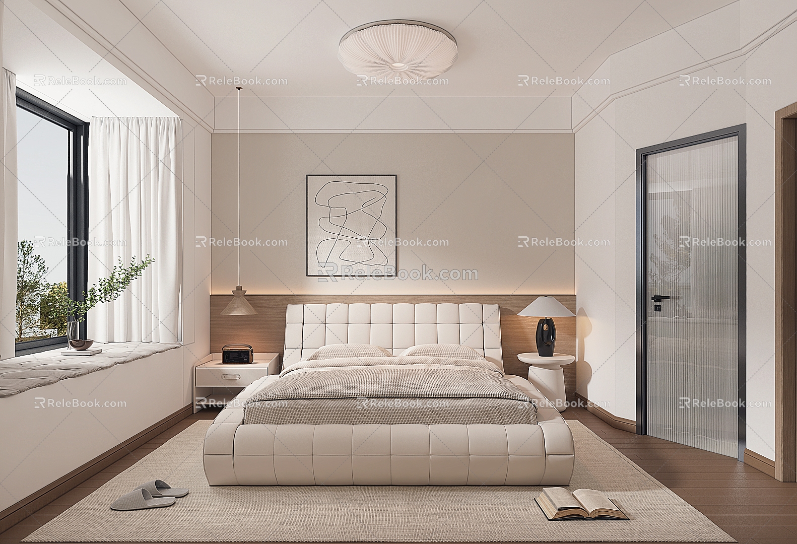 Modern Bedroom Room 3d model