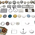 Diverse Modern Washbasin Collection Featuring Various Styles Shapes Colors And Materials 3d model
