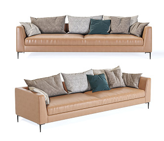 modern double sofa business sofa 3d model