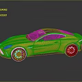 Yellow Sports Car With Black Roof Sleek Design Shiny Wheels And Reflective Surface