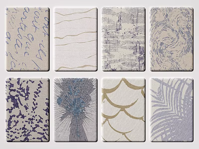 Modern Square Carpet Fabric Carpet 3d model