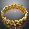 Stunning Gold Braided Bracelet With Sparkling Diamonds And Exquisite Weave Design