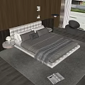 Modern Double Bed 3d model