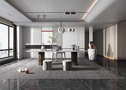 Modern study 3d model