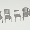 Various Modern Wooden Dining Chairs With Sleek Backrests And Sturdy Legs Design