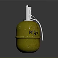 Military Style Yellow Golden Grenade With Metal Fuse And Pull Ring