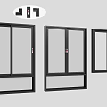 Black Frame Casement Windows With Clear Glass Panels And Modern Sleek Design Features