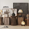 Quiet Decorative Ornaments Combination Vase Table Lamp Floor Lamp 3d model