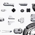 Various Mechanical Parts And Components For Engineering Assembly And Repair 3d model
