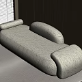 Textured White Single Sofa In Modern Room With Light Colored Walls Wooden Floor And Blinds