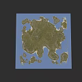 Detailed Microtopography Map Showing Terrain Features Islands Coastal Lines And Water Areas