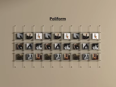 Poliform Modern Photo Wall With Neatly Arranged Black And White 3d model