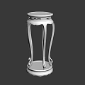 Wooden Side Table With Mahogany Finish Round Top And Elegant Curved Legs
