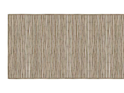 Woven Bamboo Fence With Brown And Beige Striped Pattern For Outdoor Decoration 3d model