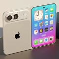 Modern Apple Foldable Smartphone With Colorful Display And App Icons Design