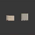 Building Models of Various Architectural Styles with Different Designs on Black Background