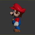 3D Super Mario Figurine Character With Red Hat Blue Overalls White Gloves And Brown Shoes