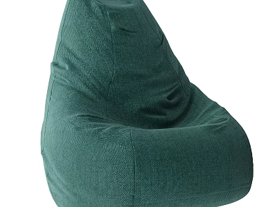 Green Bean Bag Chair Comfortable Soft Fabric Lazy Sofa For Cozy Living Room 3d model